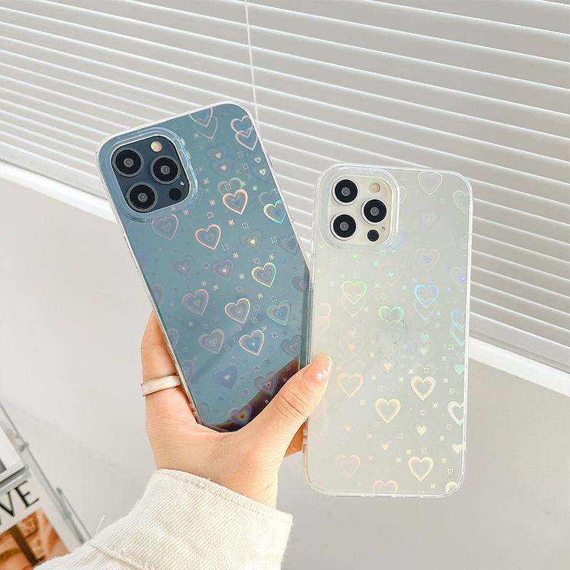 Laser Colorful Love For Double-sided Phone Case