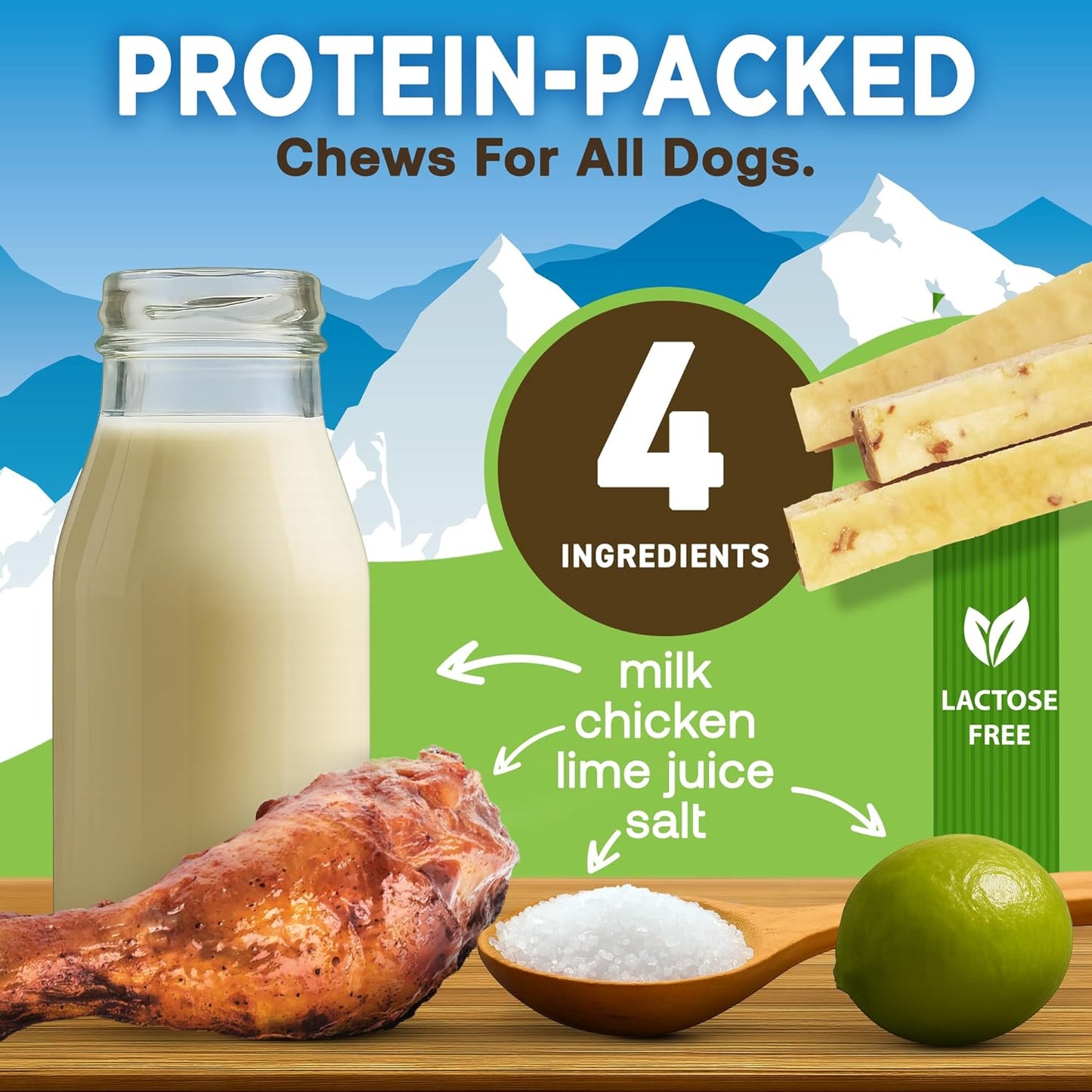 Peanut Butter Flavor Gold Yak Chews for Large