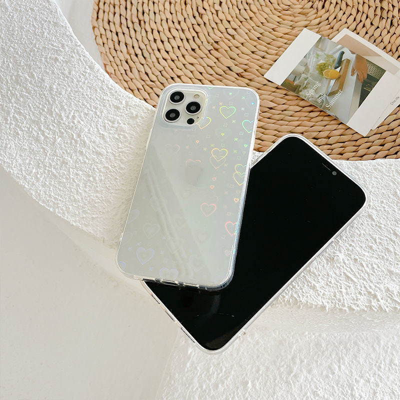 Laser Colorful Love For Double-sided Phone Case