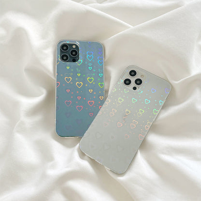 Laser Colorful Love For Double-sided  Phone Case