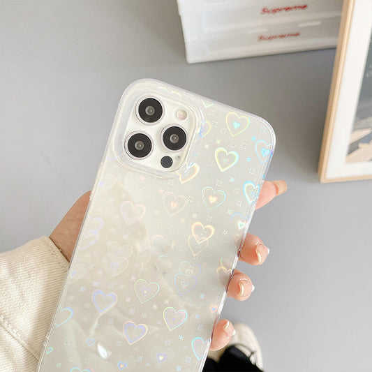 Laser Colorful Love For Double-sided  Phone Case