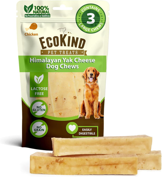 Peanut Butter Flavor Gold Yak Chews for Large