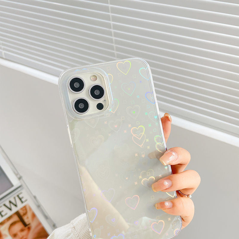 Laser Colorful Love For Double-sided  Phone Case