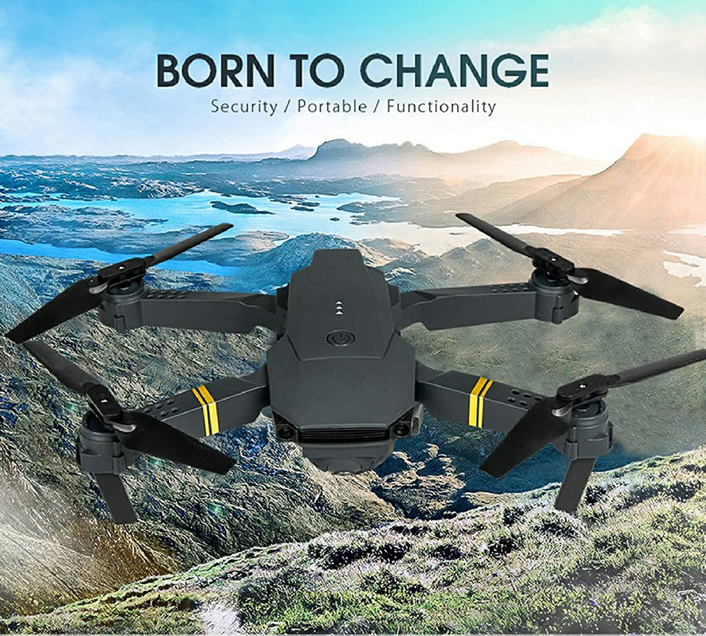 4K HD Dual Camera RC FPV WiFi Portable Wide Angle