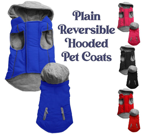 Pet Dog & Cat Reversible Hooded Coat